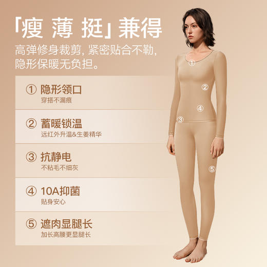 优选丨【两套装】草本初色山茶花香氛恒温肌底衣套装 保暖玻尿酸套装 5551款 商品图1