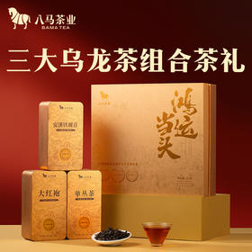 八马茶业｜鸿运当头高香乌龙茶礼大红袍清香铁观音单丛组合211g
