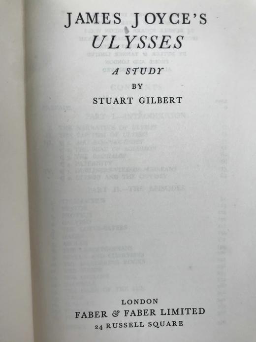 1932年 斯图尔特·吉尔伯特《乔伊斯〈尤利西斯〉研究》 精装32开 商品图2