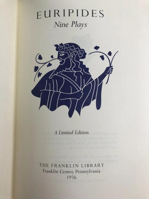 限量版！欧里庇得斯《欧里庇得斯九部剧作》 配插图 富兰克林图书馆豪华皮装本 商品图2