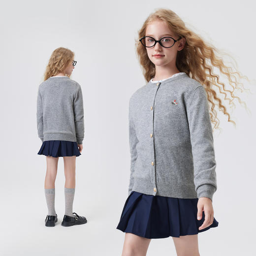 【纳维凯尔】【含绵羊毛】【120-165】Navigare意大利小帆船女童春秋针织开衫 商品图4