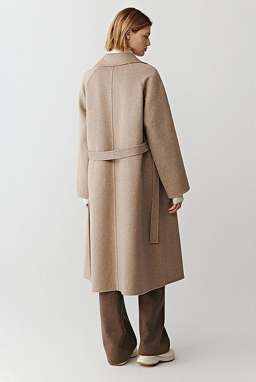 1229-4  小禾女士紫绒双面呢大衣  有码换码不退货 商品图7