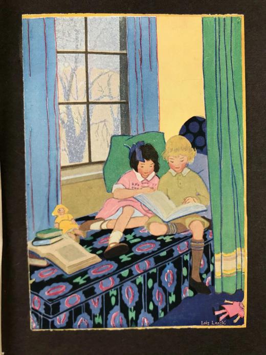 1921年 格雷厄姆回忆录故事集《黄金时代》 洛伊丝·伦斯基4幅彩色手工贴图 漆布精装32开 商品图6