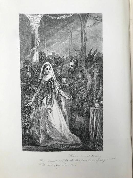 约19世纪后期 弥尔顿诗集 约8幅版画插图 漆布精装32开 商品图11