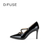 Dfuse迪芙斯2026春季新款尖头交叉带亮面漆皮细高跟鞋DFE1111005 商品缩略图6