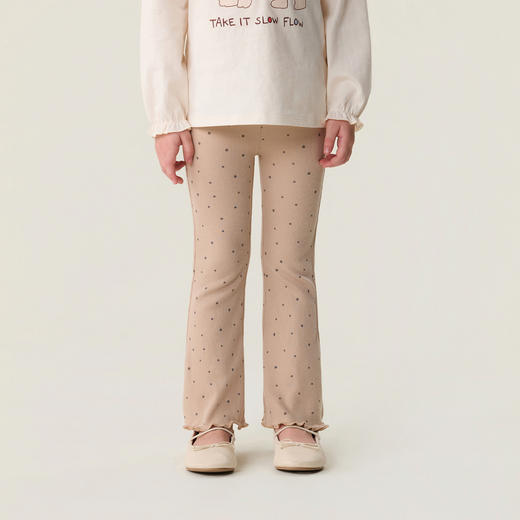 马克珍妮碎花满满女童弹弹微喇裤2026年春装新款560086 商品图1