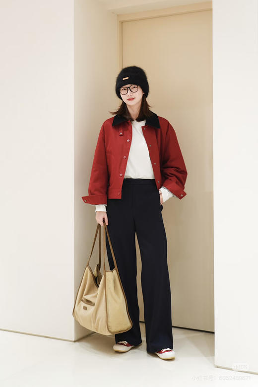 1229-2 渠道货 小禾女士复合羊毛针织 加绒裤 阔腿直筒裤 自留 商品图4