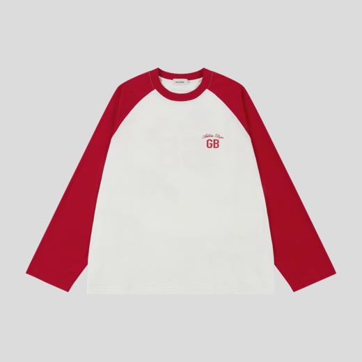 GOODBAI新款星星印花撞色圆领休闲长袖T恤男女同款 商品图3