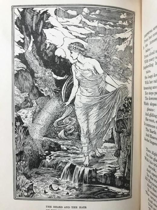 1918年 安德鲁·朗格《蓝色诗集》 配大量插图 漆布精装32开 商品图11