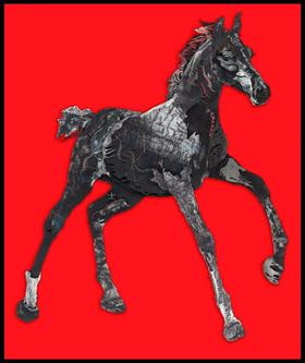 侯炜国限量版画  黑马（限量款签名带版号）