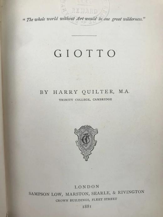 1881年 奎尔特《乔托传》 14幅插图 全真皮精装32开 商品图3