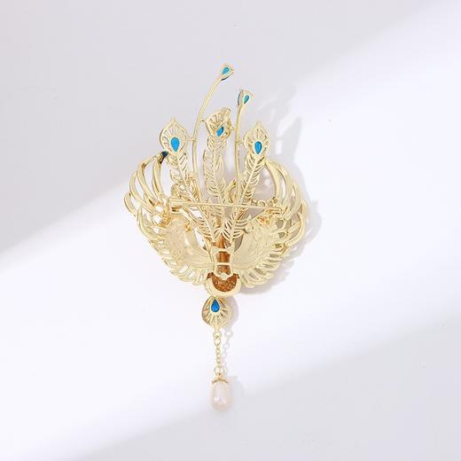 雀说 中国风百鸟朝凤奢华珐琅凤凰胸针T4651 商品图2