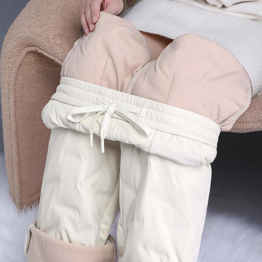 羽绒裤新款白鸭绒长款直筒收腰长裤QYM85139 商品图3