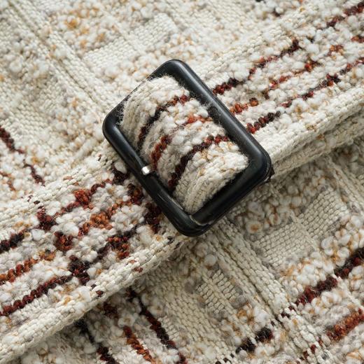 「自」全新升级【铂金会员717/天猫969/差价252】(34638)洛诗琳2025秋冬高级感羊毛桑蚕丝气质粗花呢编织立领外套女 商品图2