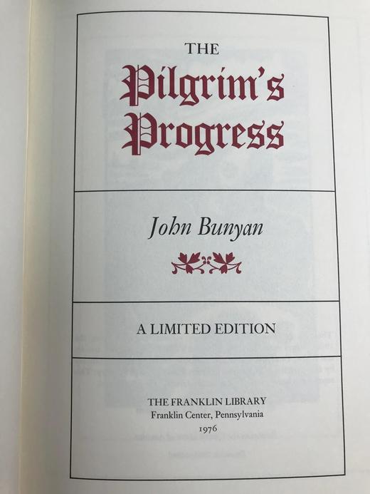 限量版！含藏书票 约翰・班扬《天路历程》 配插图 富兰克林图书馆豪华真皮本 商品图3