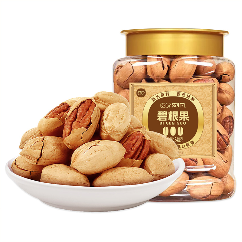 【自营】 刻凡 网红休闲食品系列碧根果348g*1罐