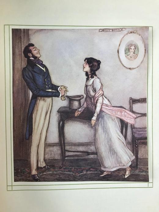 约20世纪早期 萨克雷《名利场》 刘易斯·鲍默20幅彩色手工贴图 漆布精装16开 商品图11