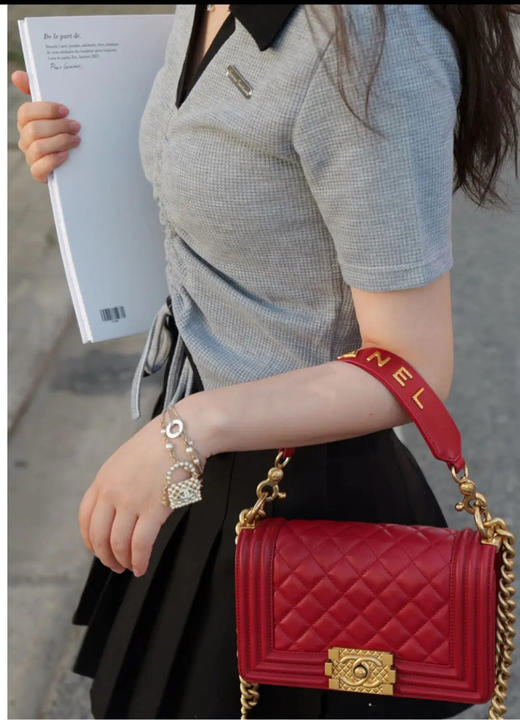 Chanel Leboy 2020早秋系列限定红金 手柄 小号 斜挎包 商品图2