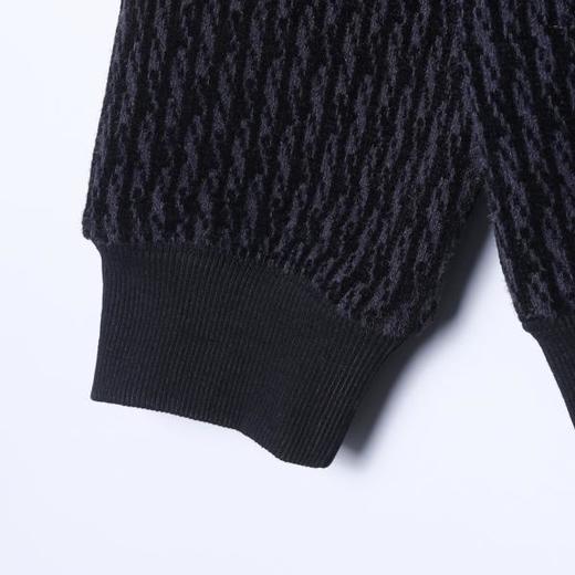 WY1572SDSA男士秋冬新款痞帅男装时尚撞色提花V领卫衣百搭宽松套头上衣 商品图4