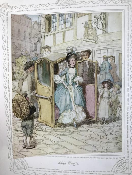 约20世纪早期 谢里丹《造谣学校》 休·汤姆森25幅彩色手工贴图 漆布精装16开 商品图2