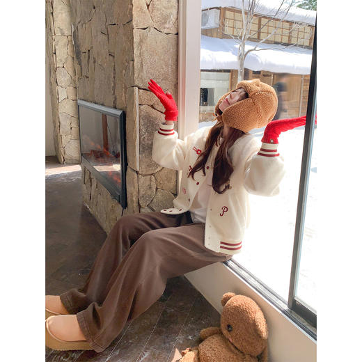 <曾小咸推荐>现货秒杀 ！微信超特价！韩系条纹棒球服夹棉外套 日常299.99 立减140 秒杀159.99！！ 商品图3