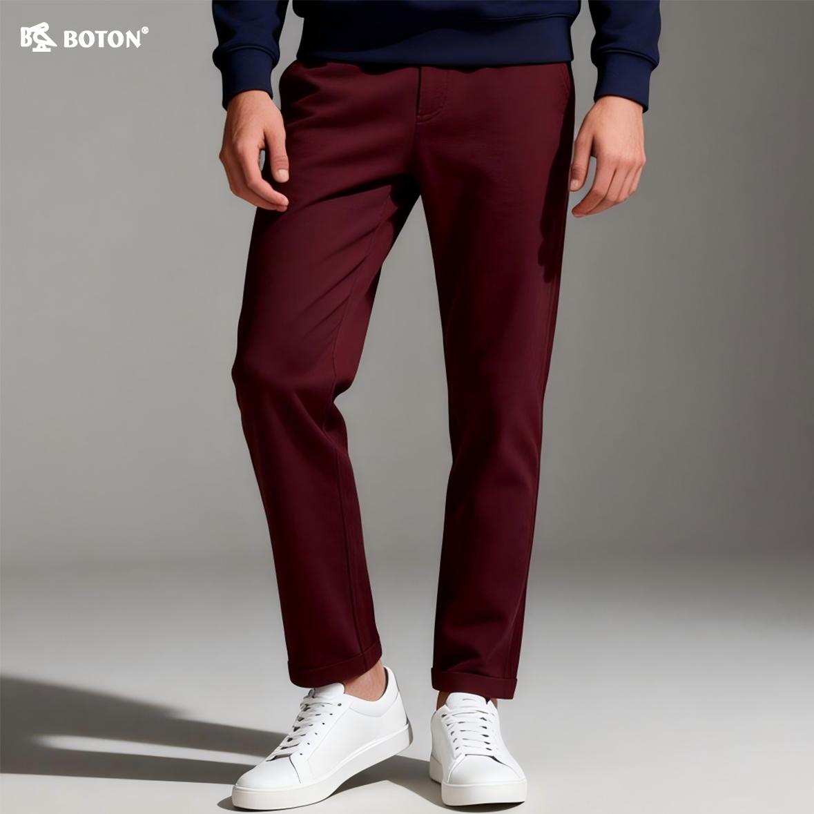 【第2件半价！尾货清仓不退换】波顿男士斜袋休闲长裤ME125315