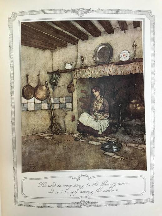 约20世纪早期 睡美人与其他童话故事 杜拉克30幅彩色手工贴图 漆布精装16开 商品图13