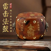 中式雷击木法鼓摆件枣木雕刻裂纹手把件传统国学工艺品摆件 商品缩略图6