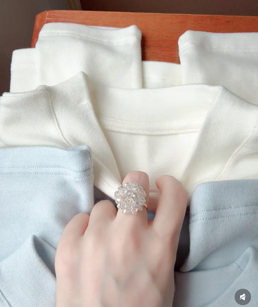 老米优品🎈3-5天。棉花糖般软绵绵~~《天丝+绵羊毛+醋酸中领磨毛长袖打底衫》软糯亲肤，中低领设计，高弹力。T251229A 商品图6