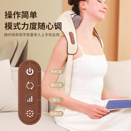 颈椎按摩器多功能斜方肌按摩揉捏夹一体肩颈疏通颈部按摩仪按摩器 商品图2