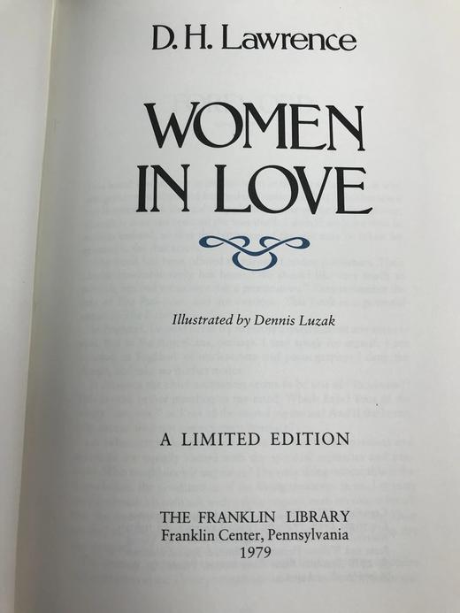 限量版！含藏书票 D.H. 劳伦斯《恋爱中的女人》 配插图 富兰克林图书馆豪华皮装本 商品图3