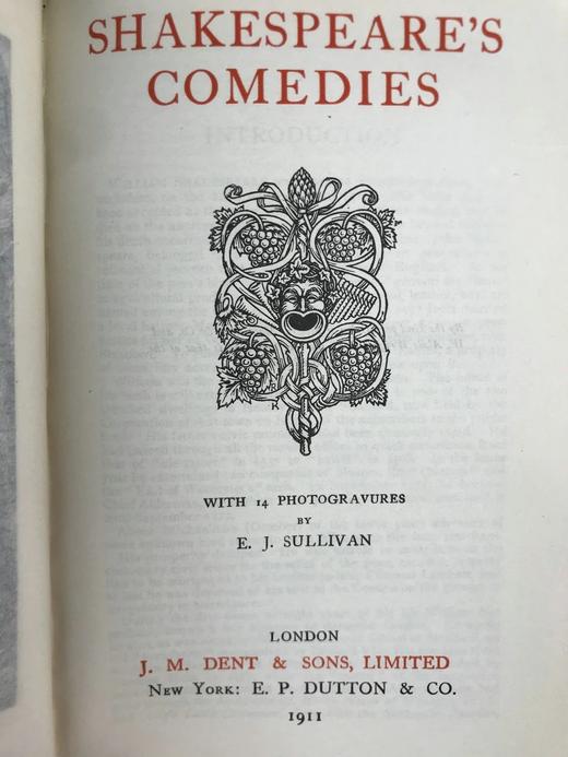 工坊特装本！1911年 莎士比亚喜剧集 配插图 真皮精装32开 商品图5