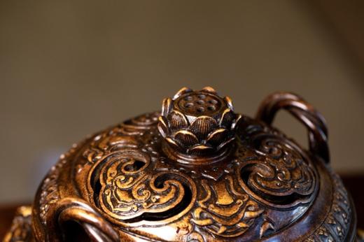 陈巧生制 带座索耳云纹行龙熏炉 可收藏送礼 商品图4