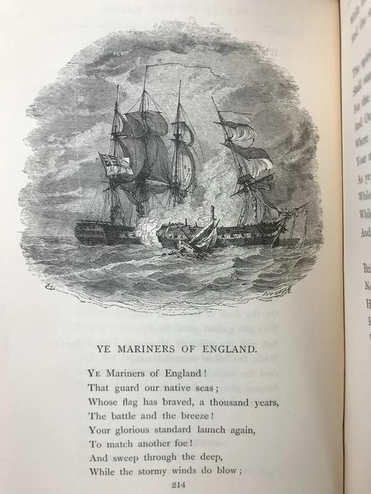 1892年 十九世纪诗人作品集 145幅版画插图 漆布精装32开 商品图12