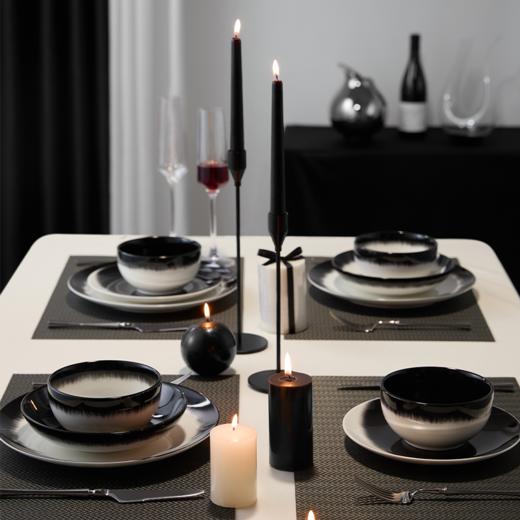 [屁侠推荐]温仑山Velosan 日全食陶瓷餐碗套装选釉下彩工艺 微波炉、洗碗机、消毒机通用 4件套礼盒装 商品图2