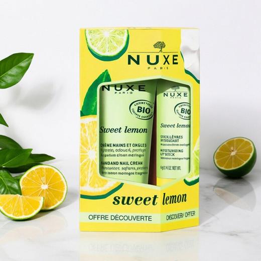 欧树Nuxe蜂蜜柠檬润唇膏护手霜套装滋润保湿随身装 商品图3