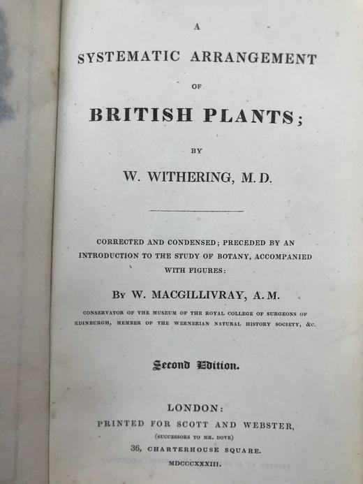 1833年 英国植物系统分类 10页版画插图 漆布精装32开 商品图3