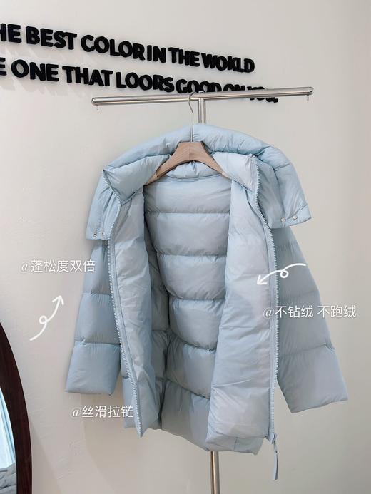 【多妈团购 冰淇淋泡芙羽绒服】 超足鸭绒量，90绒！高克重羽绒 蓬松柔软，极简 时髦~遮肉又显瘦  德国防绒针，防钻绒缝制，防跑绒内胆-汉羽 商品图12