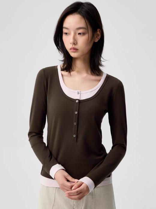 Simple Project/Y25181/亨利领假两件修身T恤 商品图2