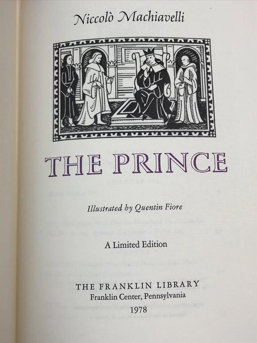 限量版！含藏书票 尼可罗・马基雅维利《君主论》 配插图 富兰克林图书馆豪华皮装本 商品图3