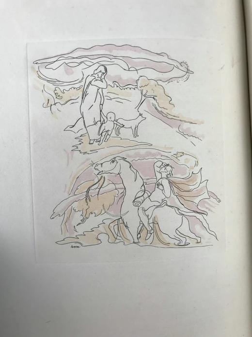 The Nonesuch Press私人出版社限量1500册 原品铜版画手工上彩插图 1927年 詹姆斯·汤姆森《四季》 亨利·雅基耶5幅插图 布面精装16开 商品图5