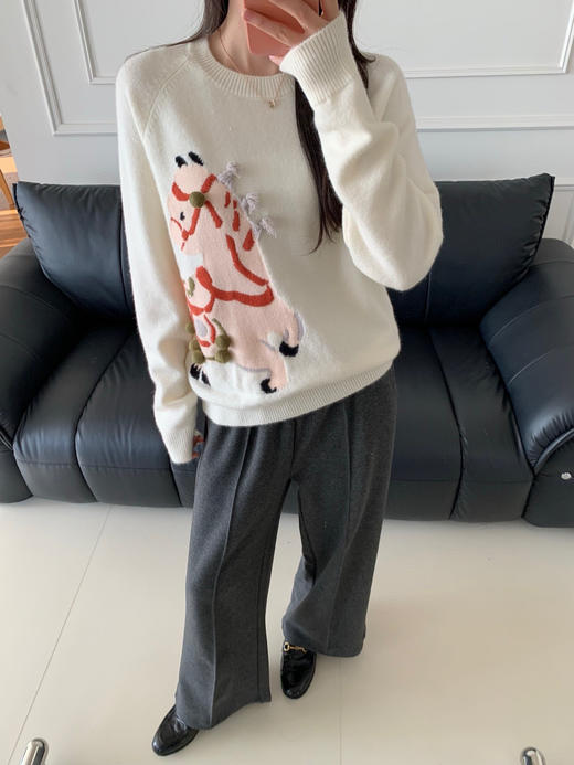 马年限定高圆圆同款马年图腾吉祥如意羊毛衫 商品图14