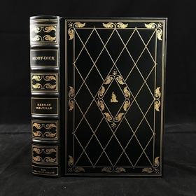 限量版！含藏书票 赫尔曼・梅尔维尔《白鲸》 配插图 富兰克林图书馆豪华皮装本