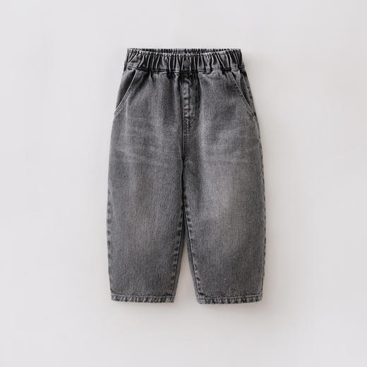 马克珍妮简约牛仔男童纯棉百搭萝卜裤2026年春装新款560033 商品图1