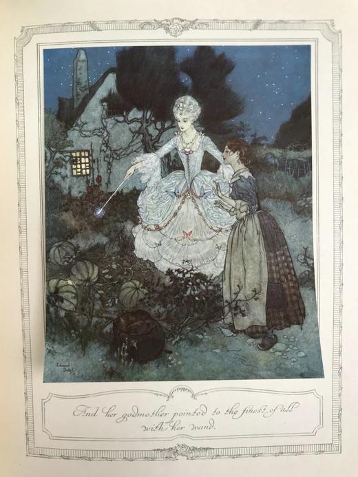 约20世纪早期 睡美人与其他童话故事 杜拉克30幅彩色手工贴图 漆布精装16开 商品图11