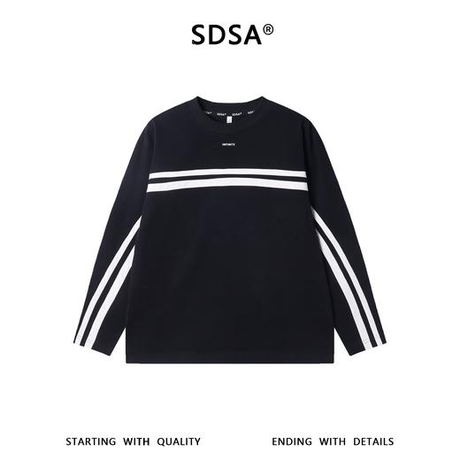 26WY15SDSA男士秋冬新款痞帅男装韩版装饰织带印花字母圆领长袖T恤百搭 商品图1