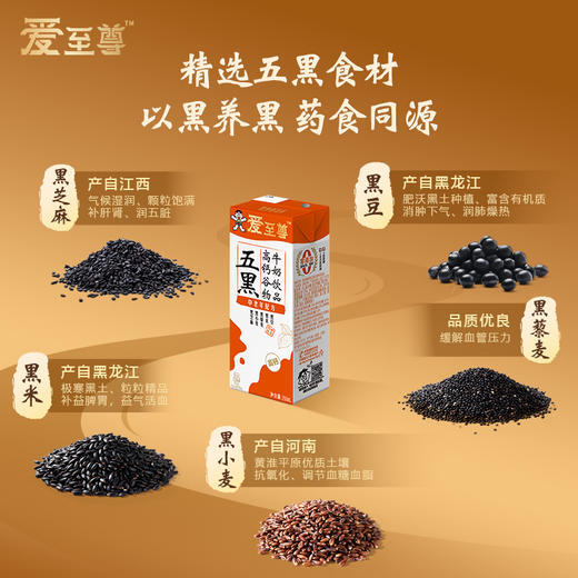 爱至尊中老年高钙五红/五黑牛奶饮品 250ml*10 商品图7