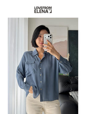 「工厂团购」100%桑蚕丝 气质通勤衬衫