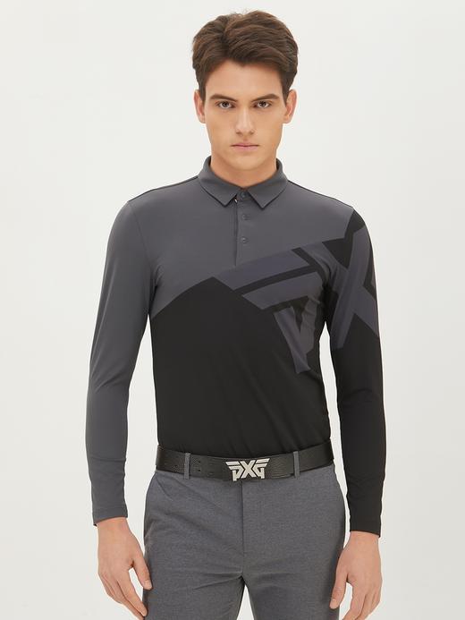 秋冬男士撞色印花LOGO长袖，POLO衫款式都大同小异，主要也就靠设计细节和质量！ 商品图2