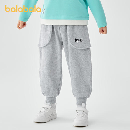 巴拉巴拉童装儿童长裤男童春秋基础束脚裤贴布章仔时尚百搭休闲裤 商品图0